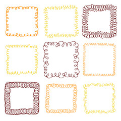 Set of 9 decorative square frames