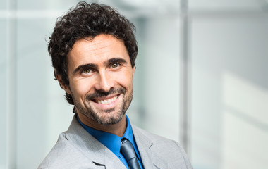 Confident handsome businessman