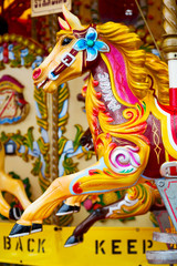yellow red horse   for the kids