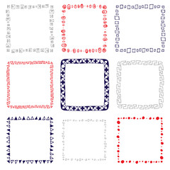 Set of 9 decorative square frames