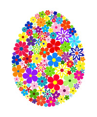 Floral mosaic Easter egg