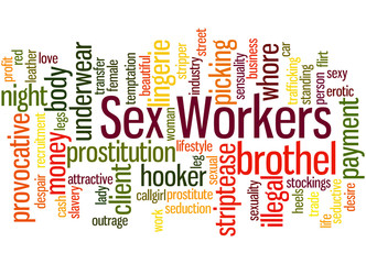 Sex Workers, word cloud concept 8