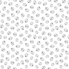 seamless vector pattern with coffee beans
