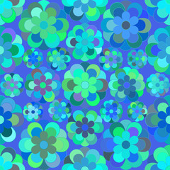 Abstract Seamless pattern with floral background