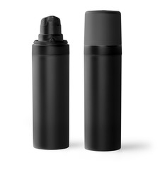 black plastic bottle