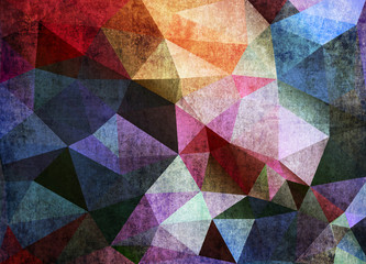 Abstract grunge background of triangles polygon wallpaper