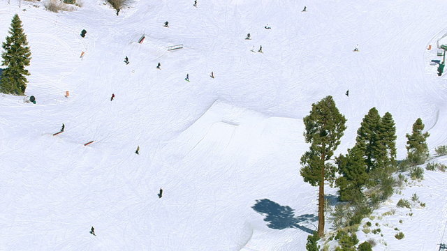 Aerial view of California ski area