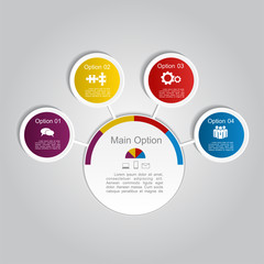Infographic report template. Vector illustration.