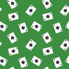 Seamless Playing Cards Spades Suit Pattern Background