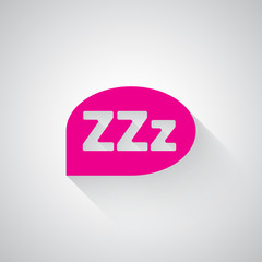 Pink Sleep web icon on light grey background