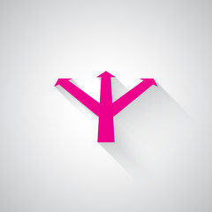 Obraz premium Pink Strategy web icon on light grey background