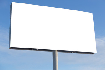 billboard against blue sky