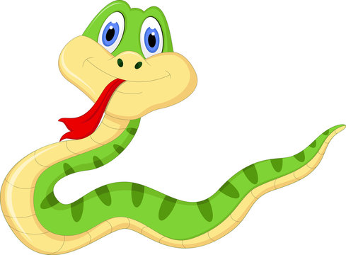 Cute snake cartoon for you design