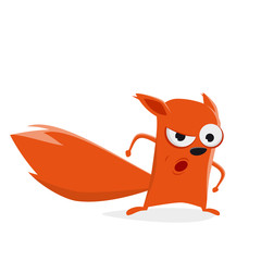 funny cartoon squirrel is angry © shockfactor