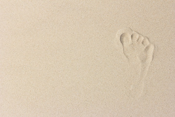 footprint on the beach