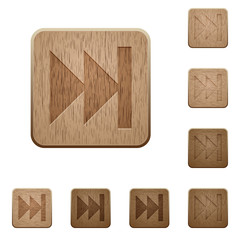 Media fast forward wooden buttons