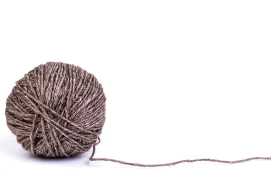 ball of wool yarn - isolated