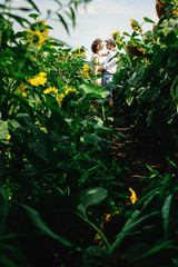 beautiful gorgeous bride and stylish handsome groom, unusual vie