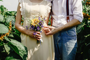 beautiful gorgeous bride and stylish handsome groom, rustic coup