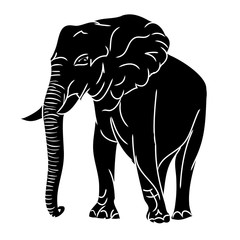 Big elephant (black silhouette)
