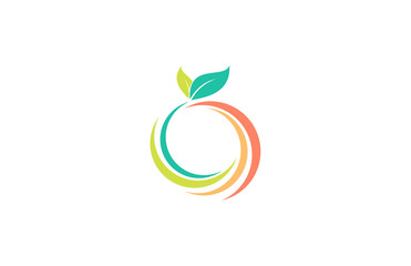 fruit orange vector logo