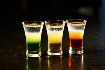 Shot flame cokteils