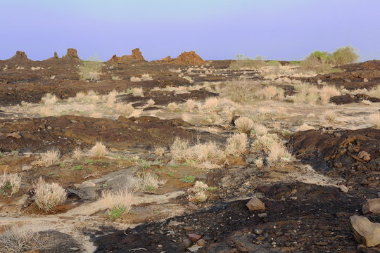 Volcanic rocky landscape in the Danakil depression-Ethiopia. 0247