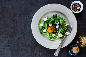 Colorful salad on plate