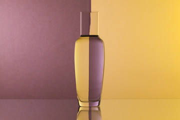 Glasse of water on the glass desk