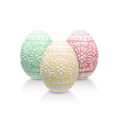 Easter eggs isolated on white background
