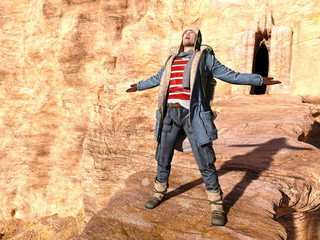 Obraz premium バックパッカー