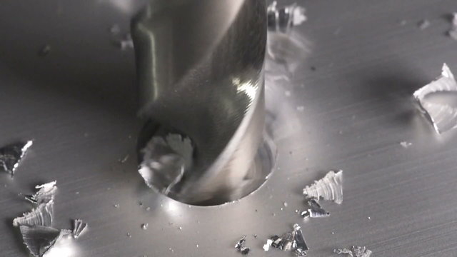 3 in 1!The drill bit make a hole in aluminum surface. Real time capture