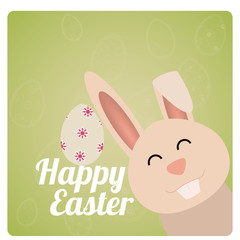 Happy Easter design in green and degrade color
