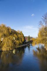 Fototapeta na wymiar view to river Unstrut at Oldisleben