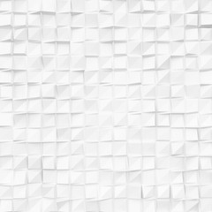 Photo of highly detailed white polygon. White geometric  polygons style. Abstract gradient graphic background. Square mockup. 3d render