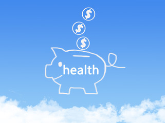 saving for health with cloud shape