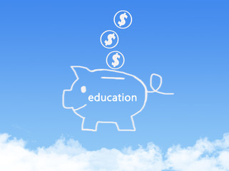 saving for education with cloud shape
