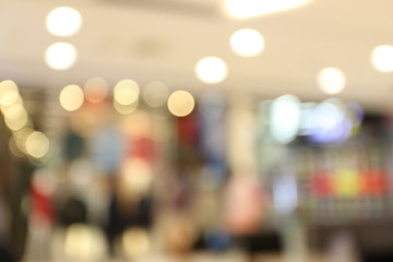 The mall of blur background for design.