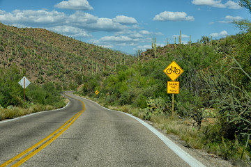 share the road with bicycles sign