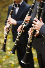 Fototapeta premium group of musicians playing the clarinet.