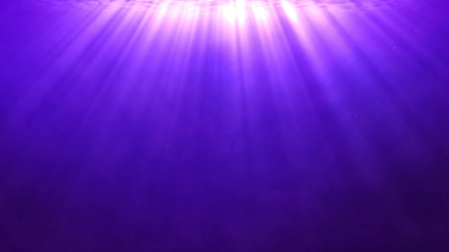 Divine light shining from above on a purple background with dust particles floating around. Seamlessly loopable animation.