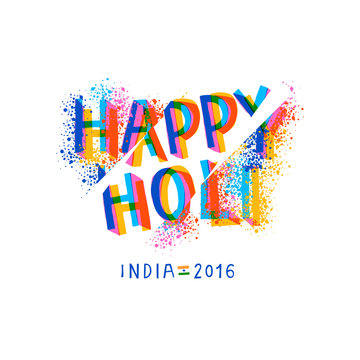 Happy Holi celebration, creative flyer