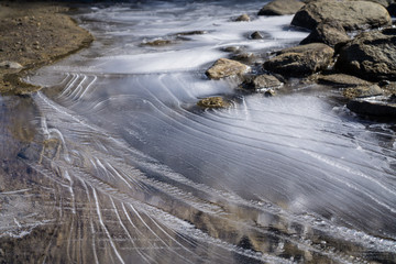 Flowing Ice on Beach