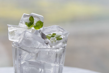Ice and mint