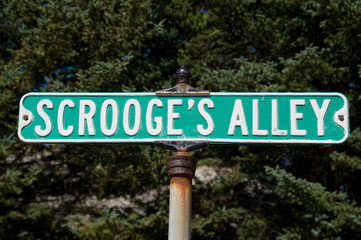Scrooges's Alley Sign