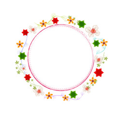 Spring background for the design of Colorful flowers Vector illustration