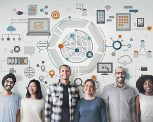 Information Technology Connection Graphics Concept