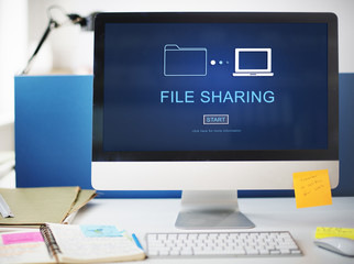File Sharing Internet Technology Social Storage Concept