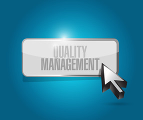 quality management button sign concept