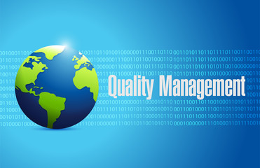 quality management binary globe sign